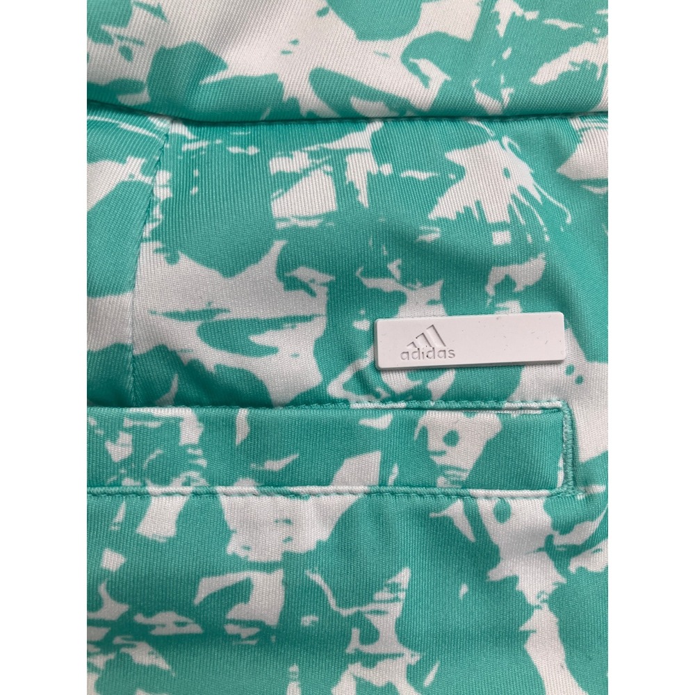 Adidas Women Teal White Abstract Floral Primegreen Golf Skort Size Medium - Picture 5 of 7